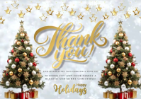 Thank You Christmas Card Online Template Postcard