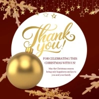 thank you christmas card online template Square (1:1)