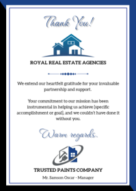 Thank You Company Ad A6 template