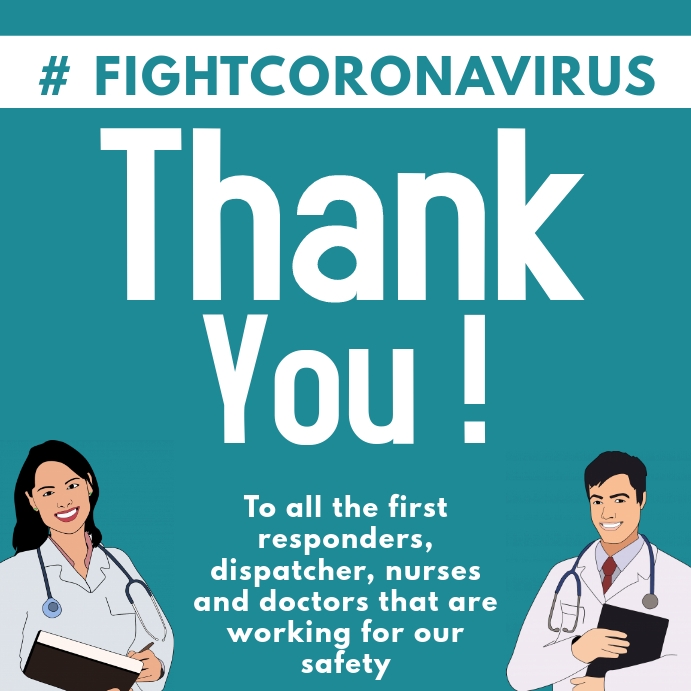 thank you coronavirus instagram post Instagram-bericht template