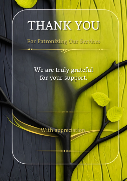 Copy of Thank you | PosterMyWall