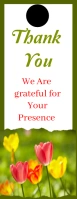 Thank you Door Hanger Gratitude template