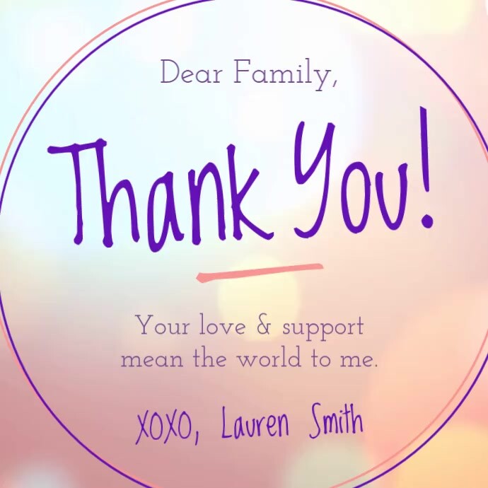 thank you card for family thank you card for family