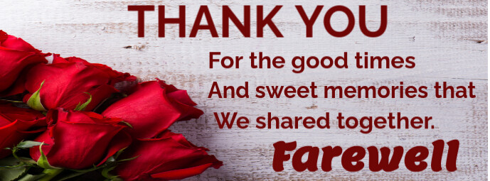 Thank you farewell Farewell (2) Facebook Cover Photo template