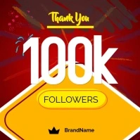 Thank you follower subscriber instagram post template