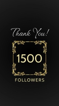 Thank You Followers Red Gold Instagram Story Template | PosterMyWall