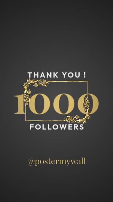 Thank You Followers Gold Instagram Story template