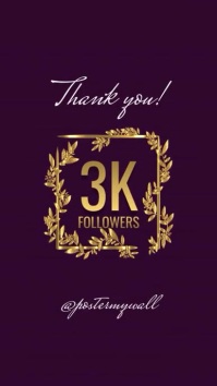 Thank You Followers Appreciation Insta Story Template | PosterMyWall