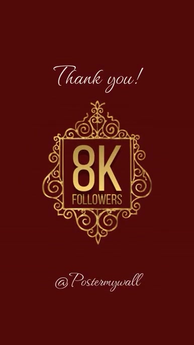 Copy of Thank You Followers Red Gold Instagram Story | PosterMyWall