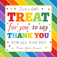White Thank You Note Wpis na Instagrama Template