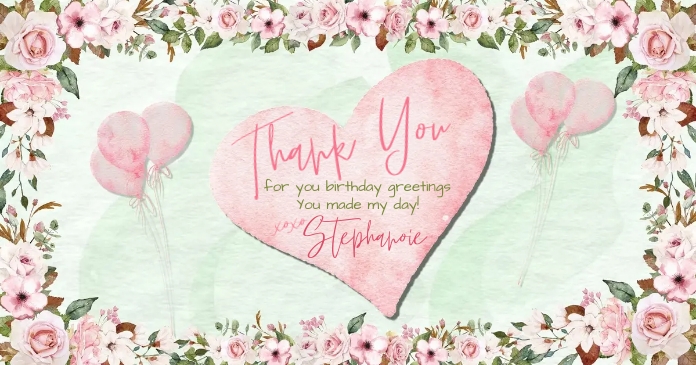 Thank You for Birthday Greetings on Facebook Template | PosterMyWall