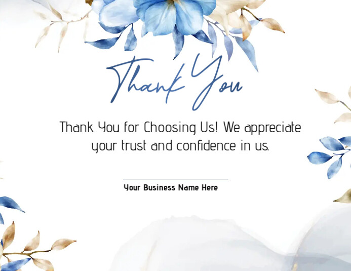 Thank You for choosing us Template PosterMyWall