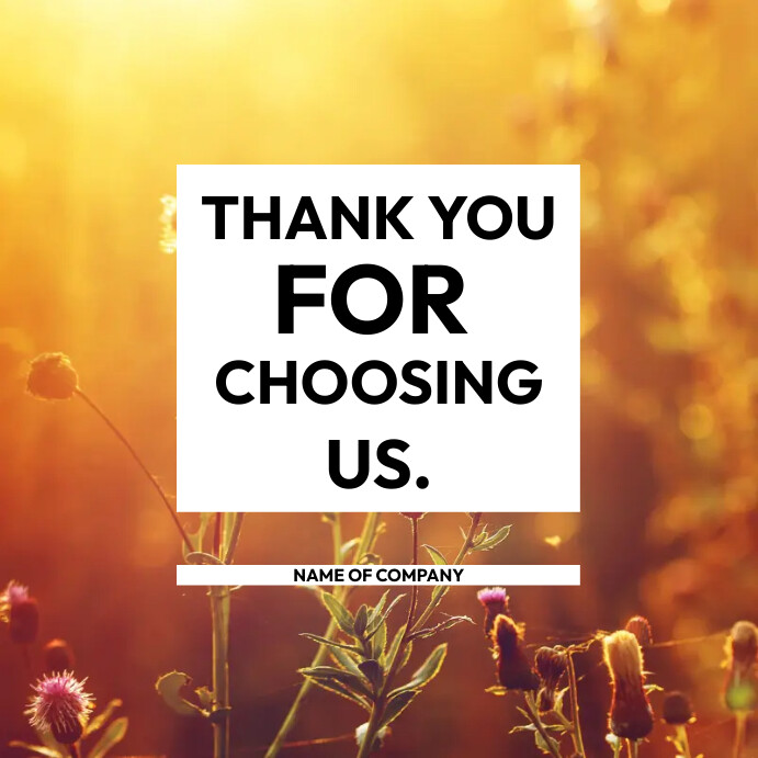 THANK YOU FOR CHOOSING US Template PosterMyWall THANK YOU FOR CHOOSING US Template PosterMyWall