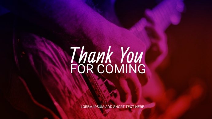 For Coming Design thank you for coming Template | PosterMyWall