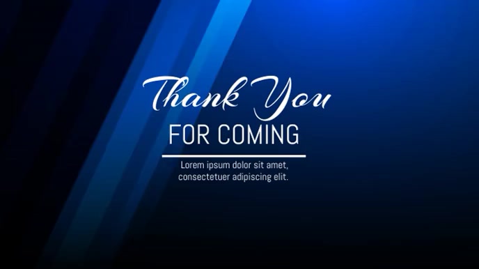 For Coming Design thank you for coming Template | PosterMyWall