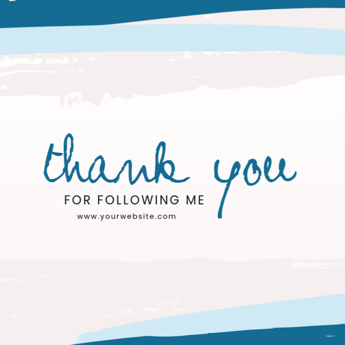 Thank You For Following Me Templates | PosterMyWall