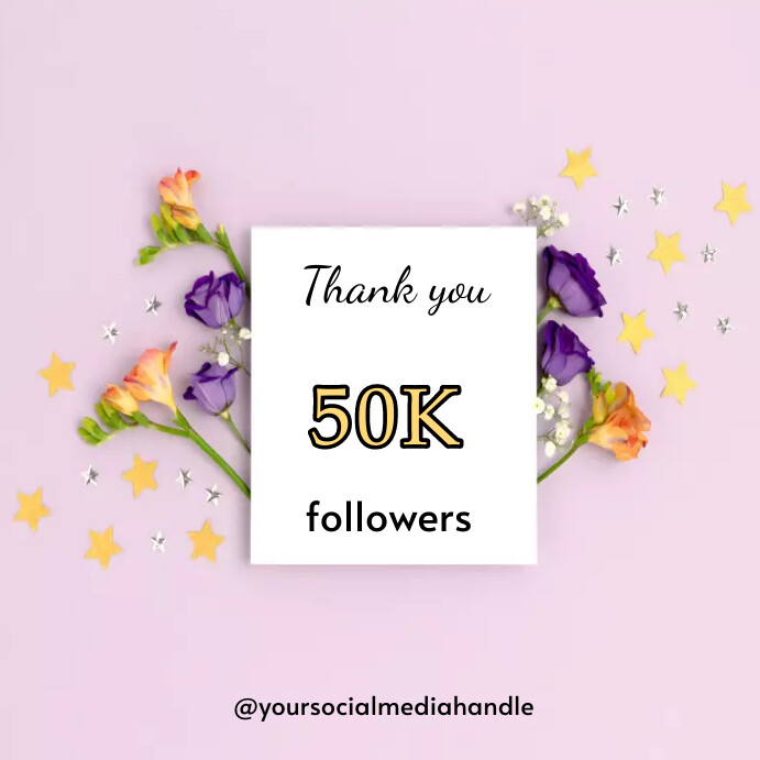 Thank you for following social media template | PosterMyWall