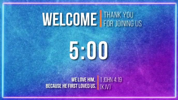 THank you for joining us countdown with bible Display digitale (16:9) template