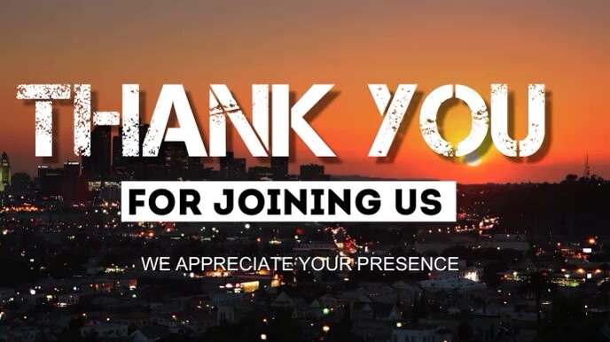 Joined Event Text Thank you for joining us Template | PosterMyWall