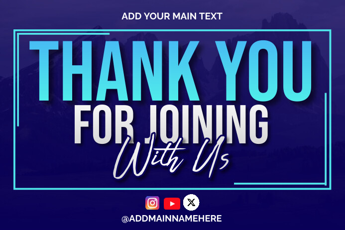 Thank you for joining us Template | PosterMyWall