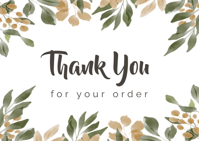 Exquisite Thank You Order Card Abstract Illustration Exquisite Thank You Order Card Abstract Illustration