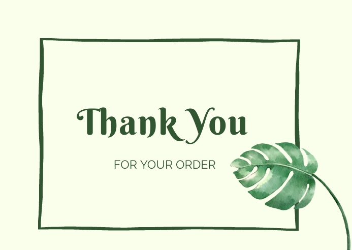 Thank You For Order Card Template | PosterMyWall