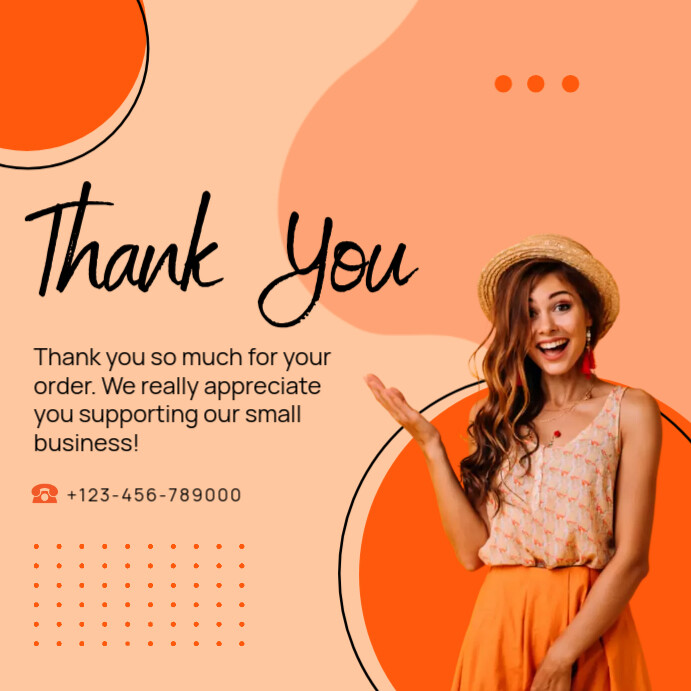 Copy of Thank You for Order Modern Instagram Post | PosterMyWall