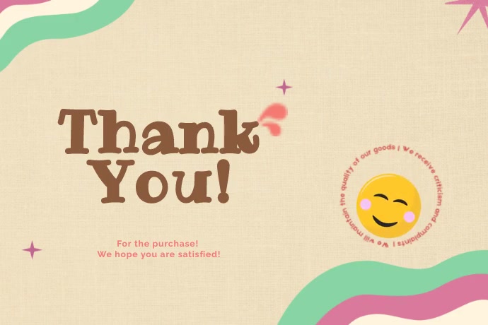 Thank You for Purchasing Label Template | PosterMyWall