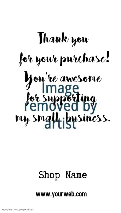 Thank You For Shopping Card Template Postermywall