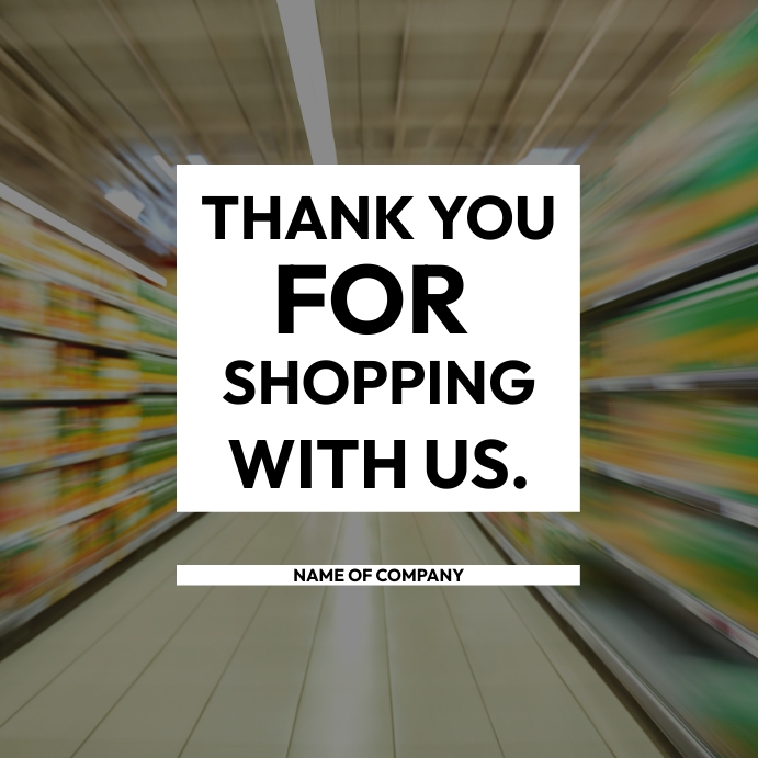 THANK YOU FOR SHOPPING WITH US Template | PosterMyWall