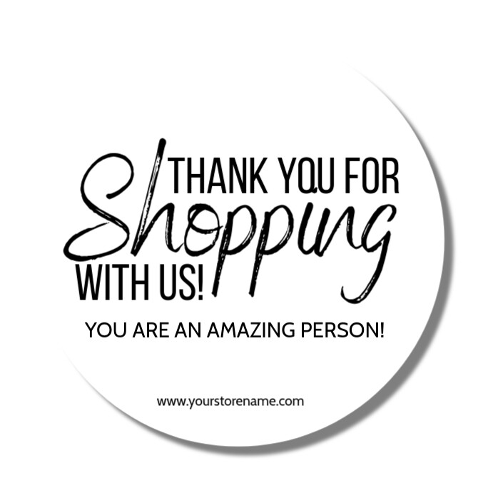 thank you for shopping with us flyer Wpis na Instagrama template