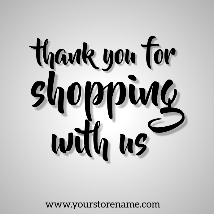 Copy of thank you for shopping with us tag PosterMyWall