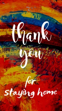 thank you for staying home post Instagram Story template