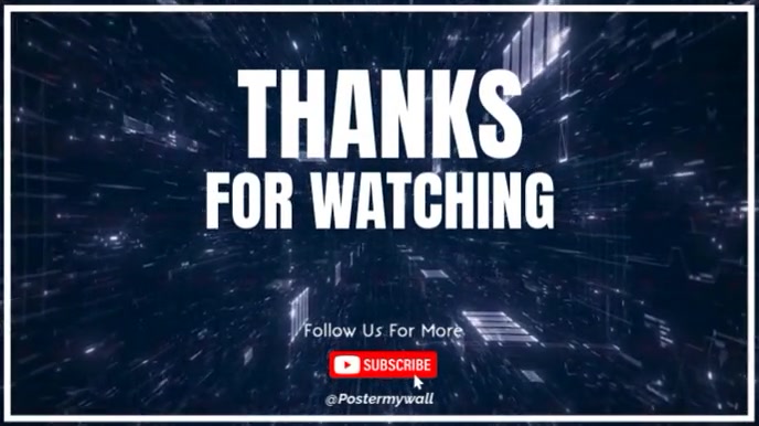 Thank You for Watching 数字显示屏 (16:9) template