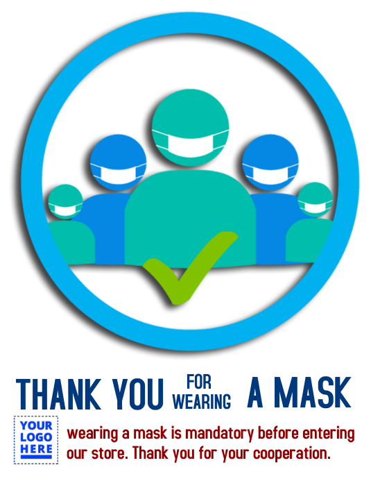 Thank You For Wearing A Mask Design Template Postermywall Thank You For Wearing A Mask Design Template Postermywall