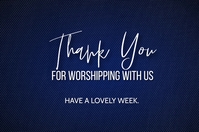 thank you for worshipping with us poster Template | PosterMyWall