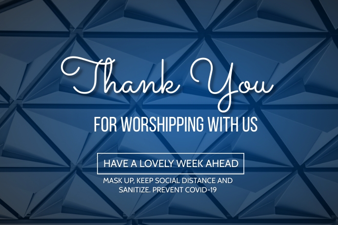 thank you for worshipping with us poster Template | PosterMyWall