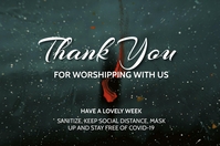 thank you for worshipping with us poster Template | PosterMyWall
