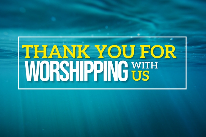thank you for worshipping with us poster Template | PosterMyWall