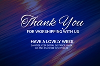 thank you for worshipping with us poster Template | PosterMyWall