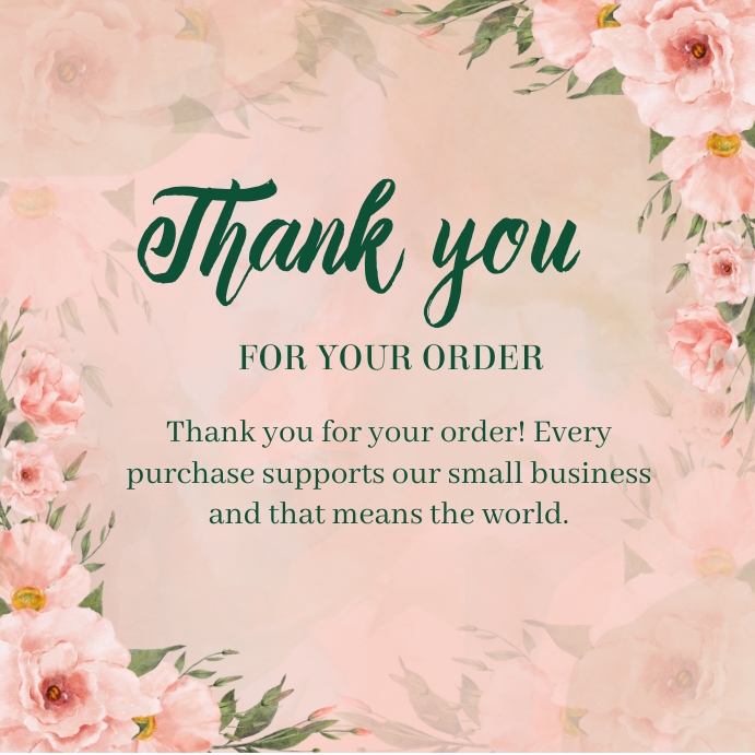 Thank you for your order Template PosterMyWall