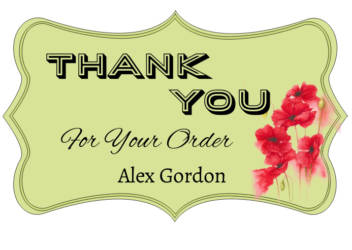 Thank you for Your Order Template | PosterMyWall