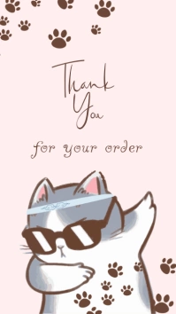 Thank You For Your Order Affichage numérique (9:16) template
