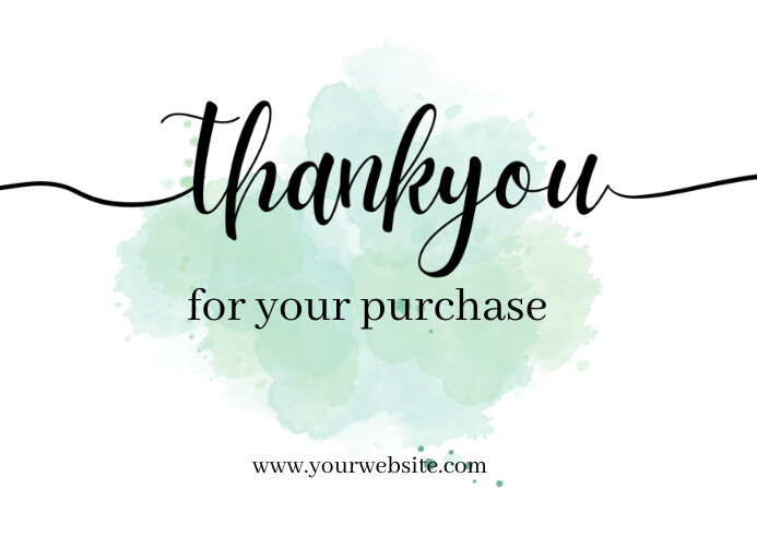 THANK YOU FOR YOUR ORDER NOTE Template | PosterMyWall