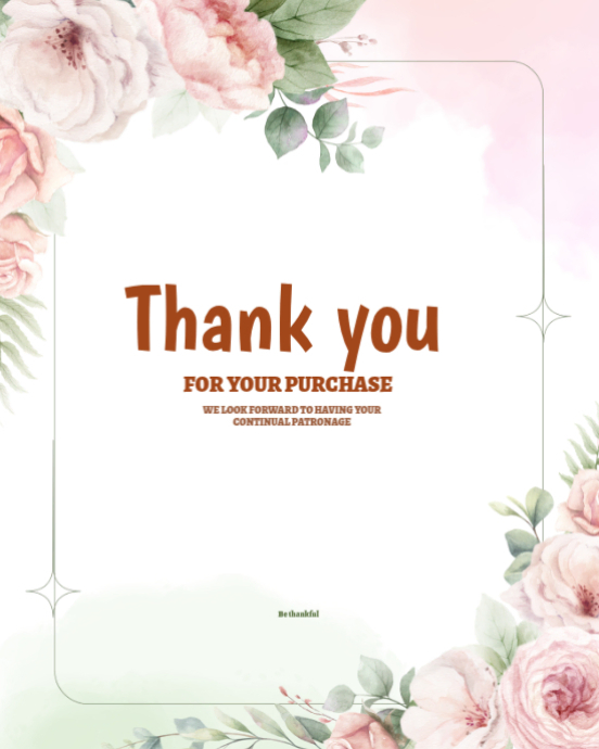 Thank You For Your Patronage Instagram Portrait Template | PosterMyWall