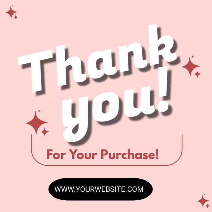 thank you for your purchase Template PosterMyWall