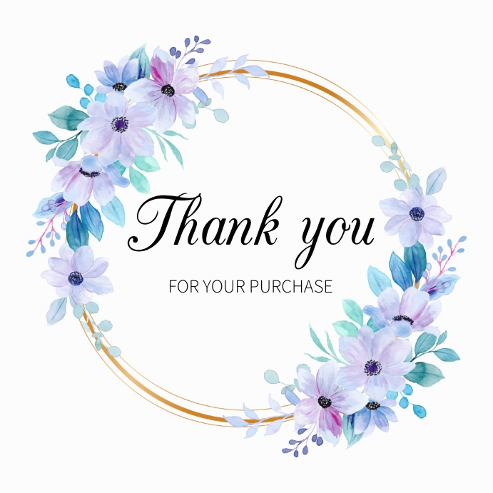 Thank you for your purchase Template | PosterMyWall
