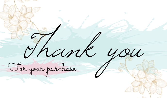 Thank you for your purchase Template | PosterMyWall