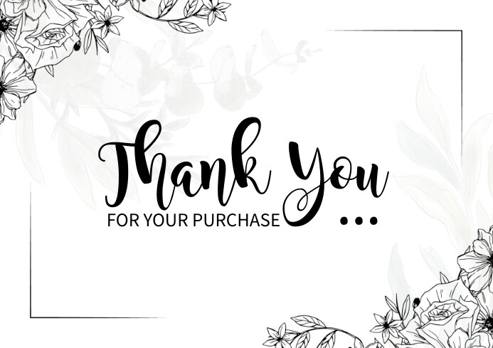 Thank You for Your Purchase Template | PosterMyWall