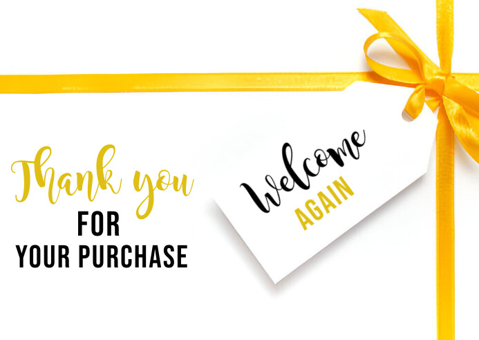 Thank you for your purchase post card Template | PosterMyWall